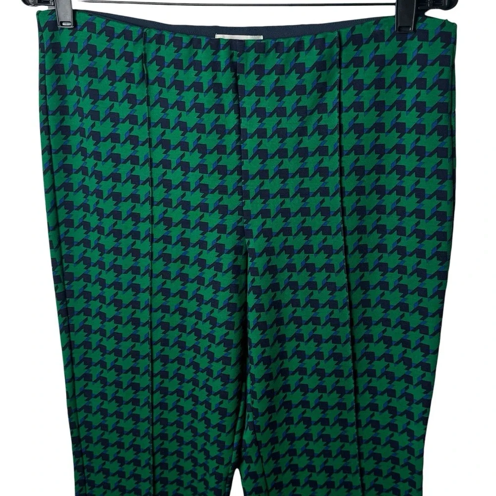 Anthropologie Maeve Margot Kick Flare Pants Houndstooth Stretch Career Comfort M - Picture 3 of 13